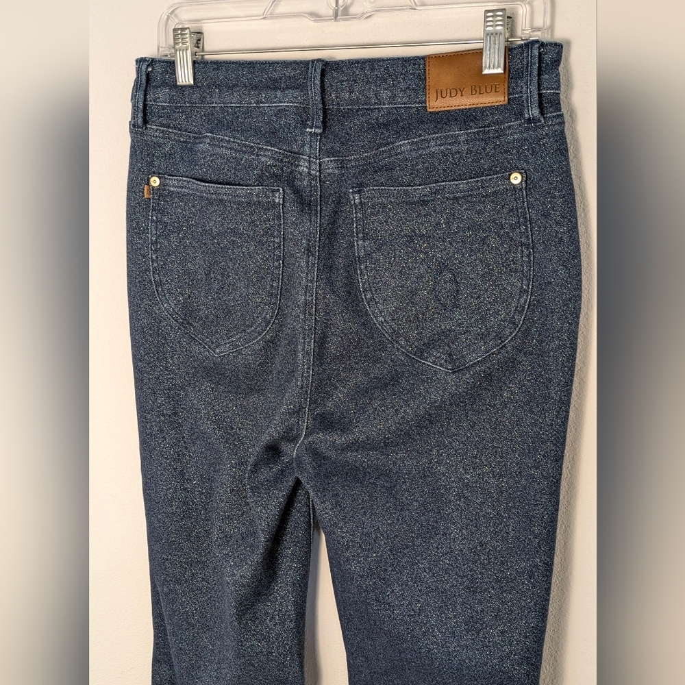 Judy Blue Feeling Glamorous Sparkle Flare Jeans Vintage 90's Y2K Hippie Sz 9/29 - Picture 7 of 16